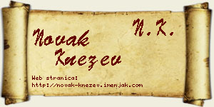 Novak Knežev vizit kartica